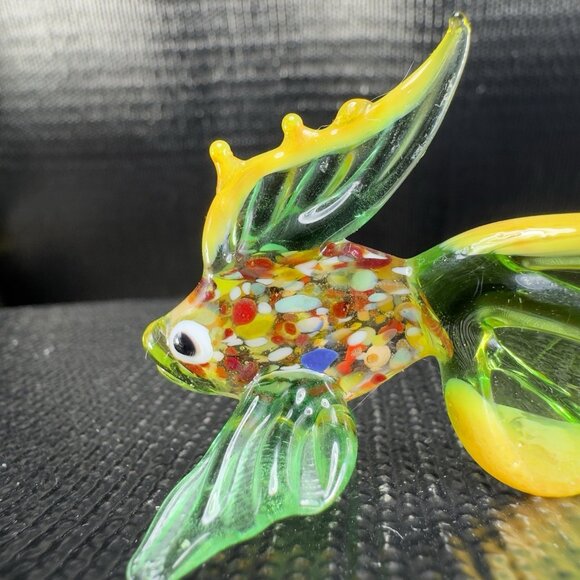 Venetian Art Glass Hand Blown Fish Hand Made Italian Glass Delicate Figurine - Picture 10 of 10